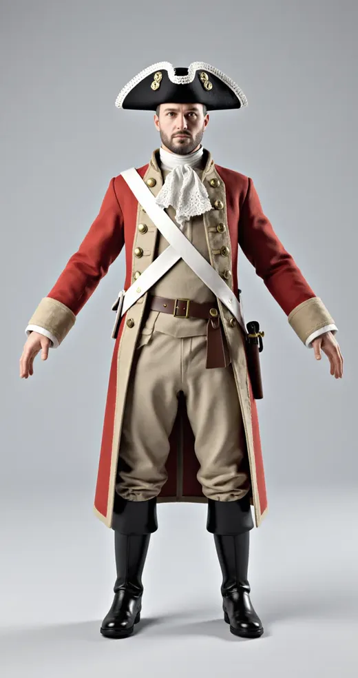 A British marine in a red coat