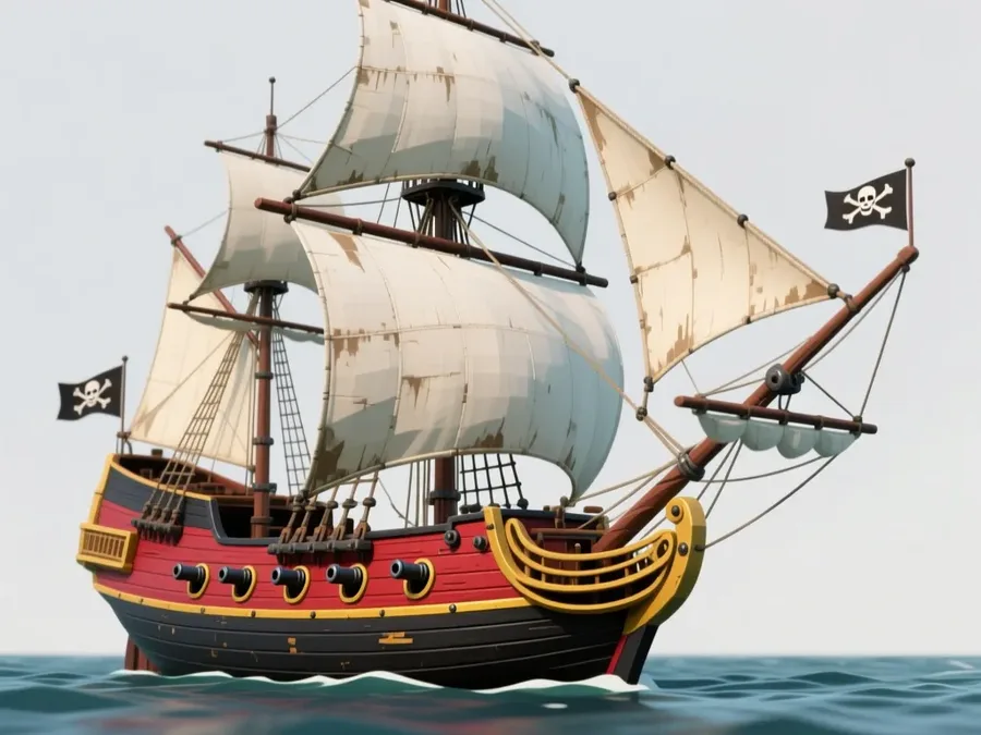 A pirate sloop